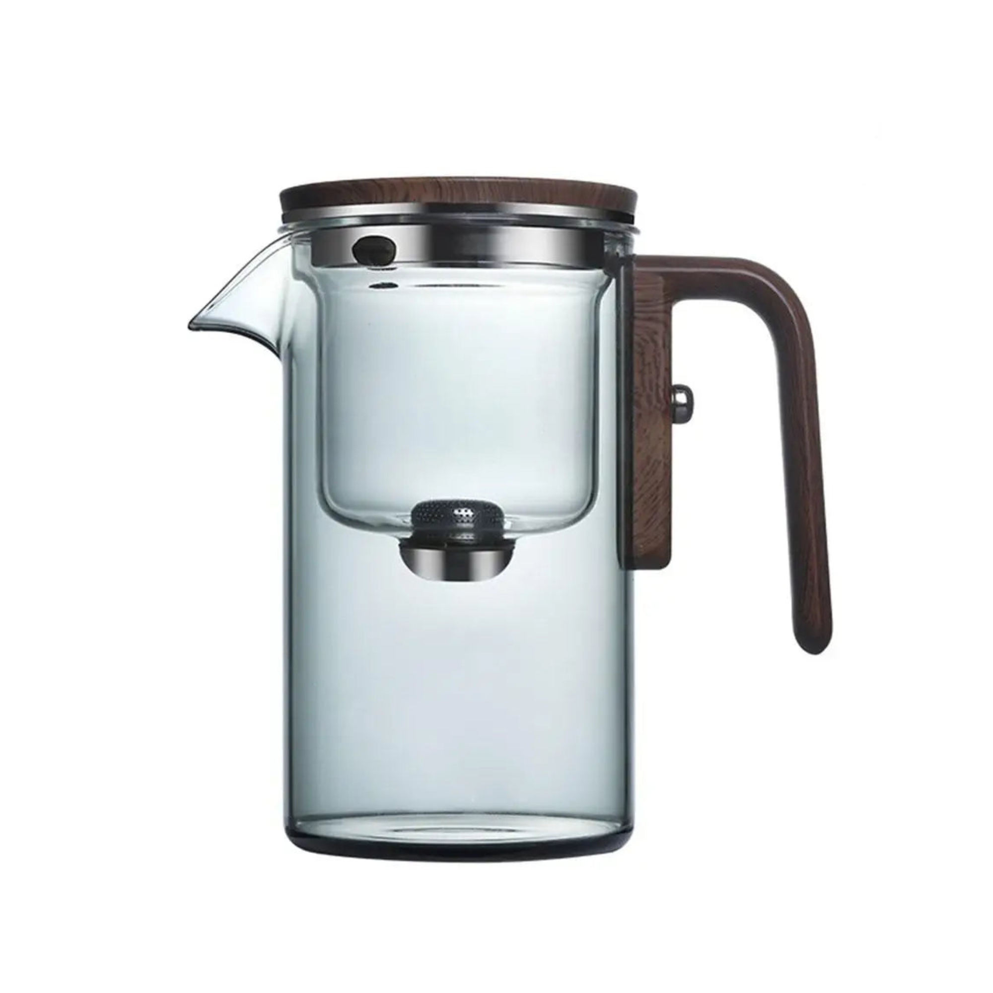 Magnetic Switch Glass Tea Separator Pot