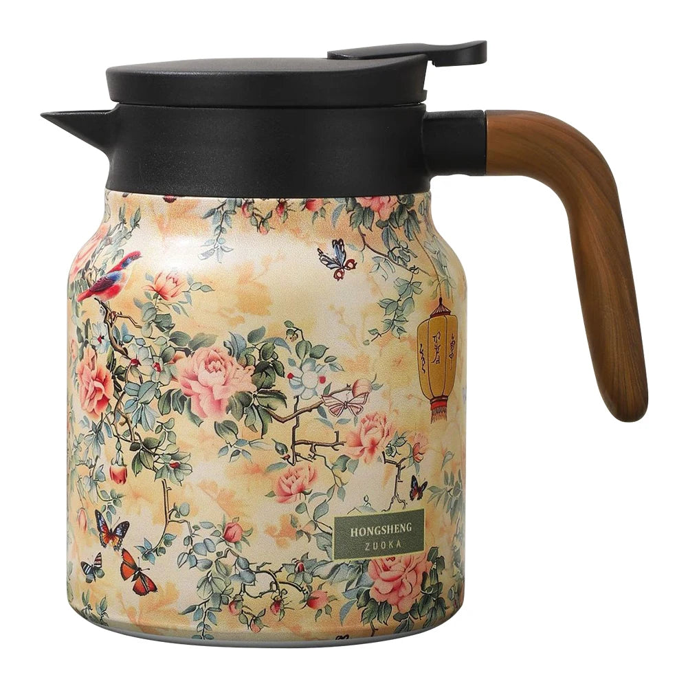 1000ml Vintage Floral Tea Kettle