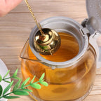 Gold Stainless Steel Infuser with Base & Chain