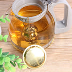 Gold Stainless Steel Infuser with Base & Chain