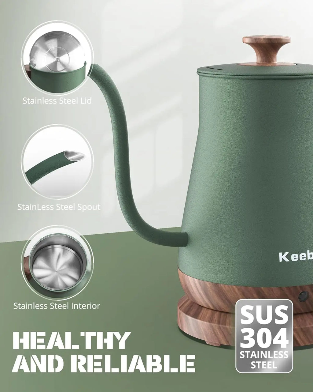1000W Gooseneck Electric Kettle