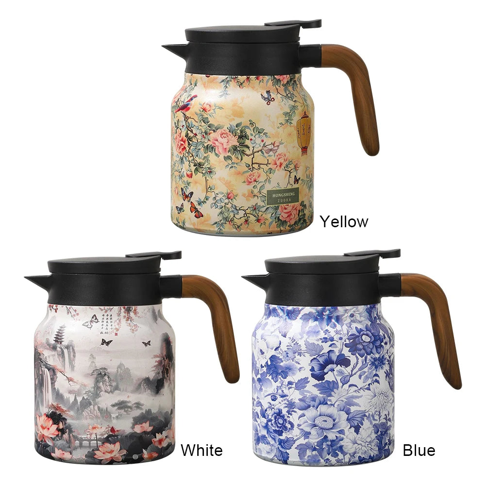 1000ml Vintage Floral Tea Kettle