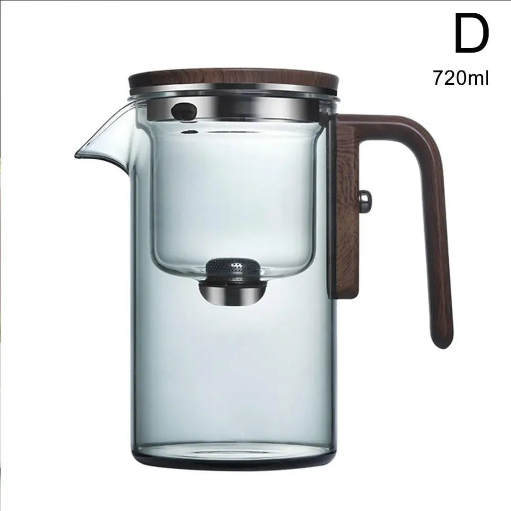 Magnetic Switch Glass Tea Separator Pot
